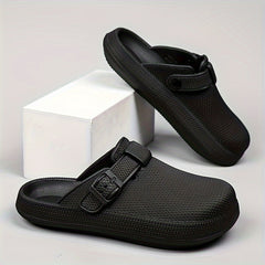 Women's Closed Toe Buckle Slides Sandals Lightweight Sports Slip