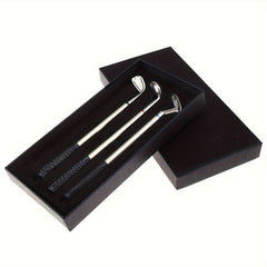 Golf Pen Set Mini Desktop Metal Club Gift Flag 3 Pens 2 Balls
