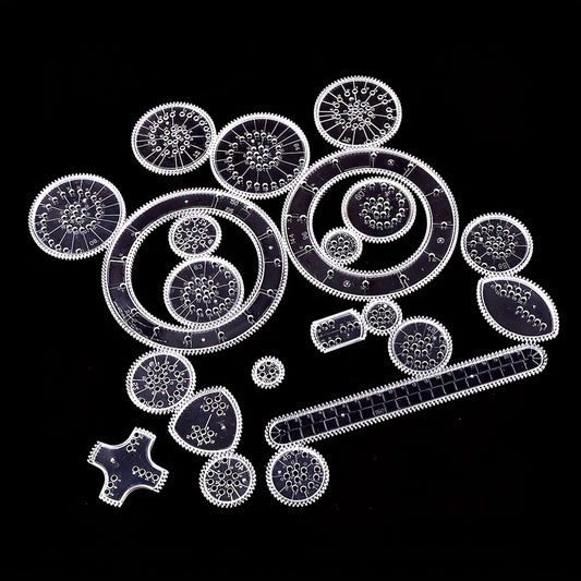 22pcs Spirograph Drawing Set Geometric Ruler Creative Educational Kids Toy