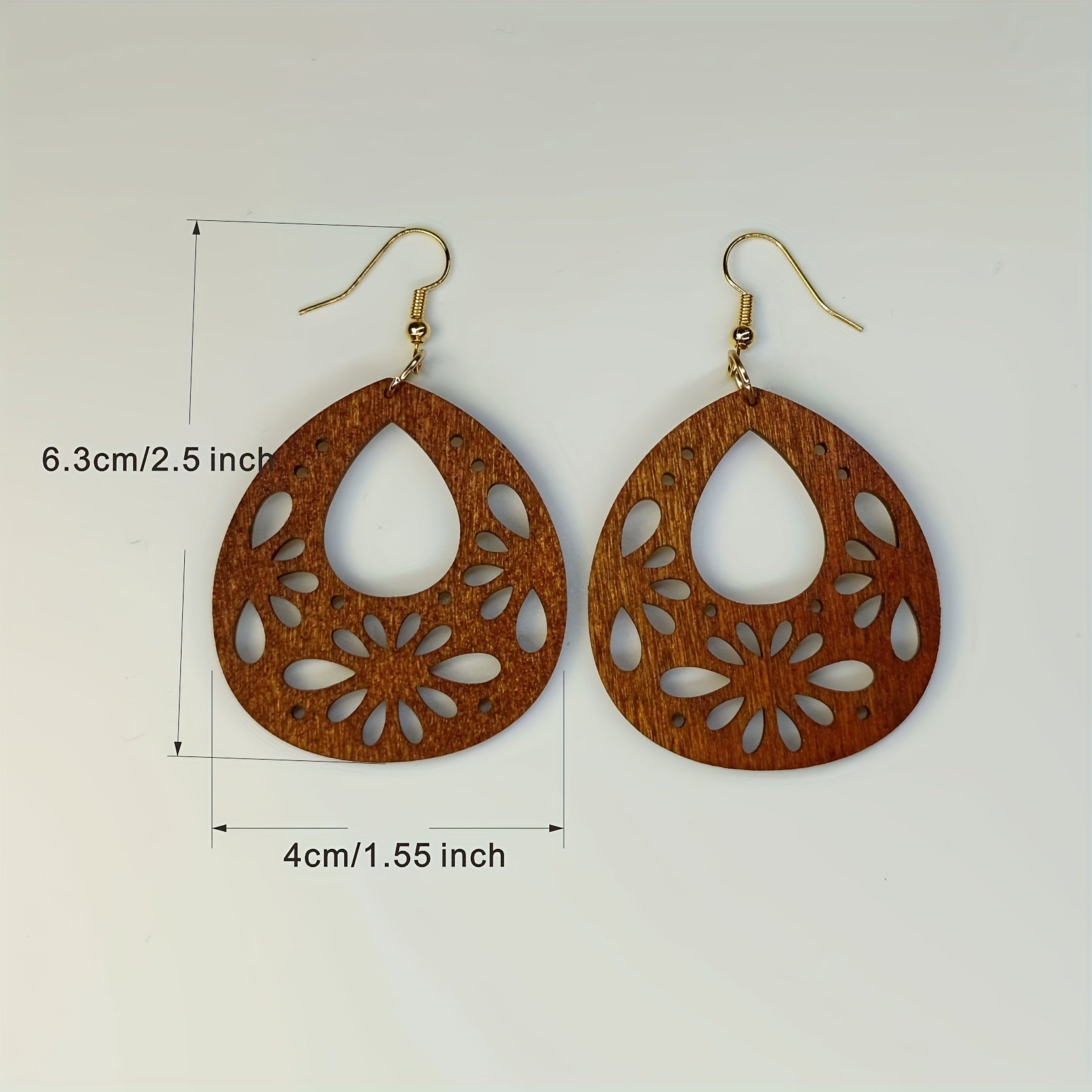 Boho Dangle Earrings Wooden Jewelry Female Gift