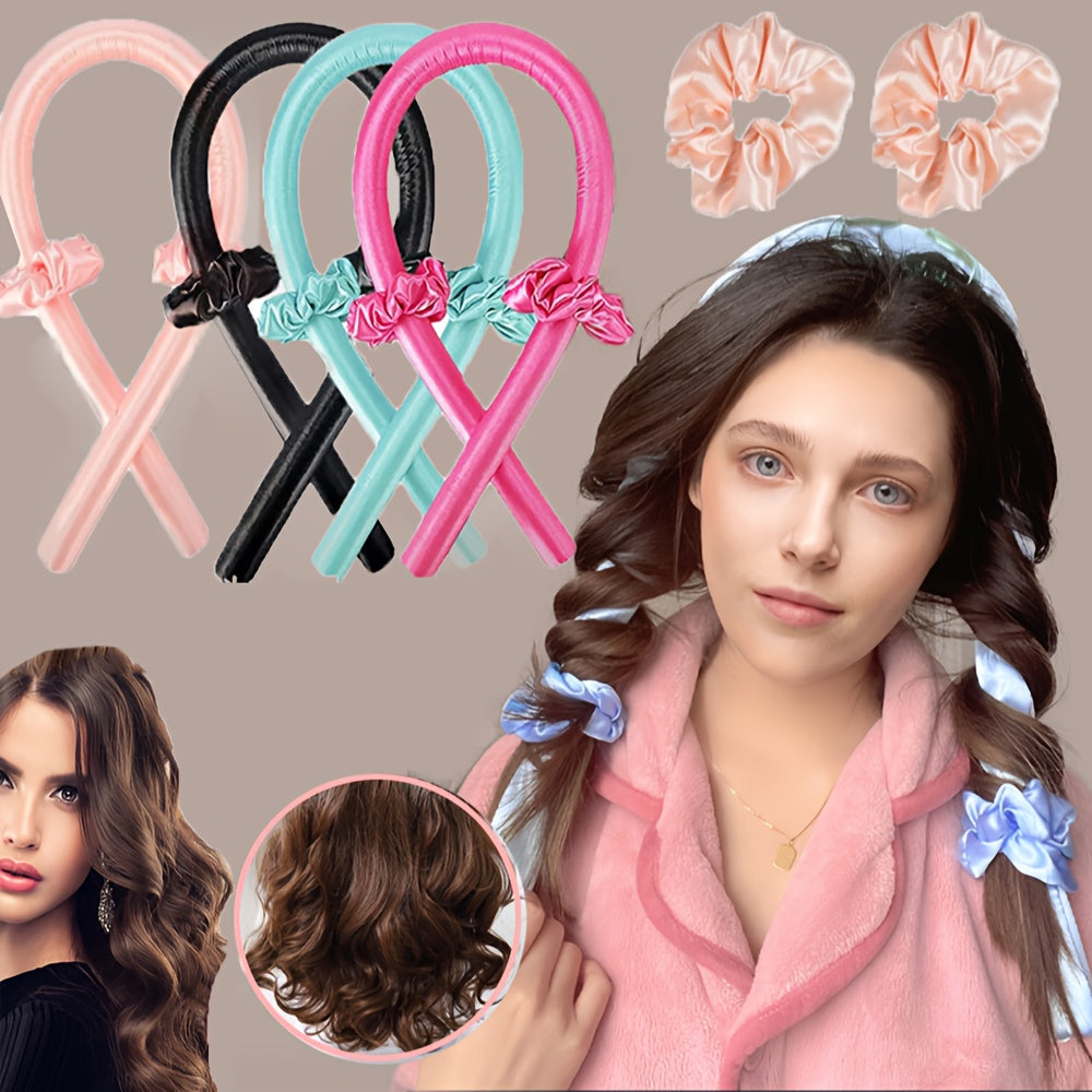 Heatless Curling Rod Headband Long Hair Rollers Women Overnight Curl Wrap