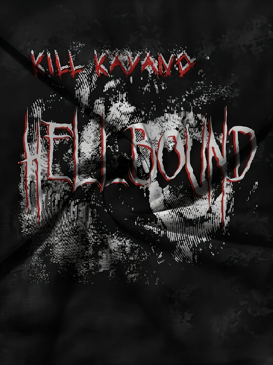 ''HELL BOUND'' Pattern Print Men's Short Sleeve Comfy T shirt Graphic Tee
