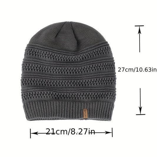 Men's Woolen Fleece Knitted Hat Thickened Warm Pullover