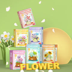 Eternal Blossom Desktop Decor ABS Building Blocks Floral Arrangement