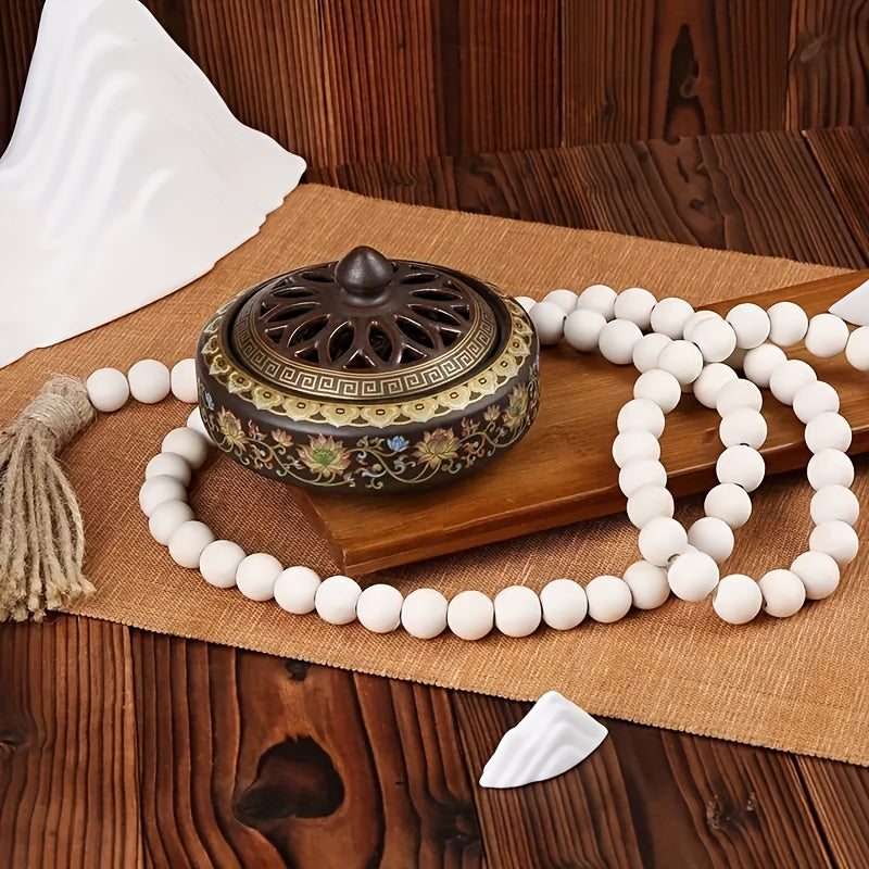 Wooden Beaded Wreath Tassels DIY Craft Farmhouse Decoration