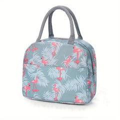 Cartoon Pattern Lunch Bag Insulated Zipper Handbag