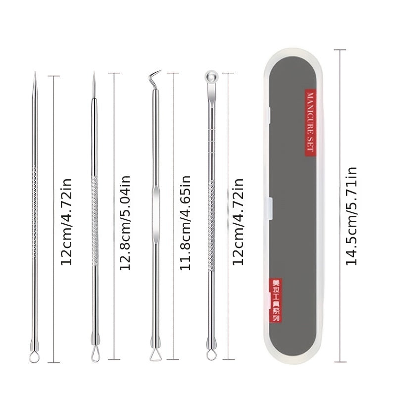4pcs Acne Removal Needle Pimple Blackhead Remover Tool Blemish Face Skin Care