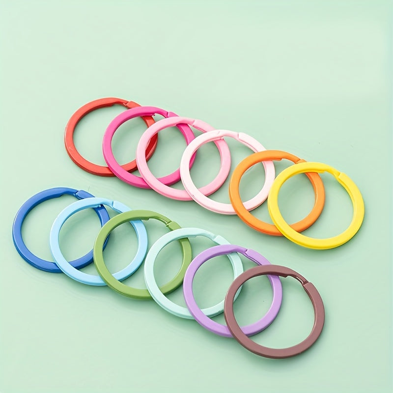 Iron Painted Key Ring Candy colored Flat Ring Jewelry Accessories