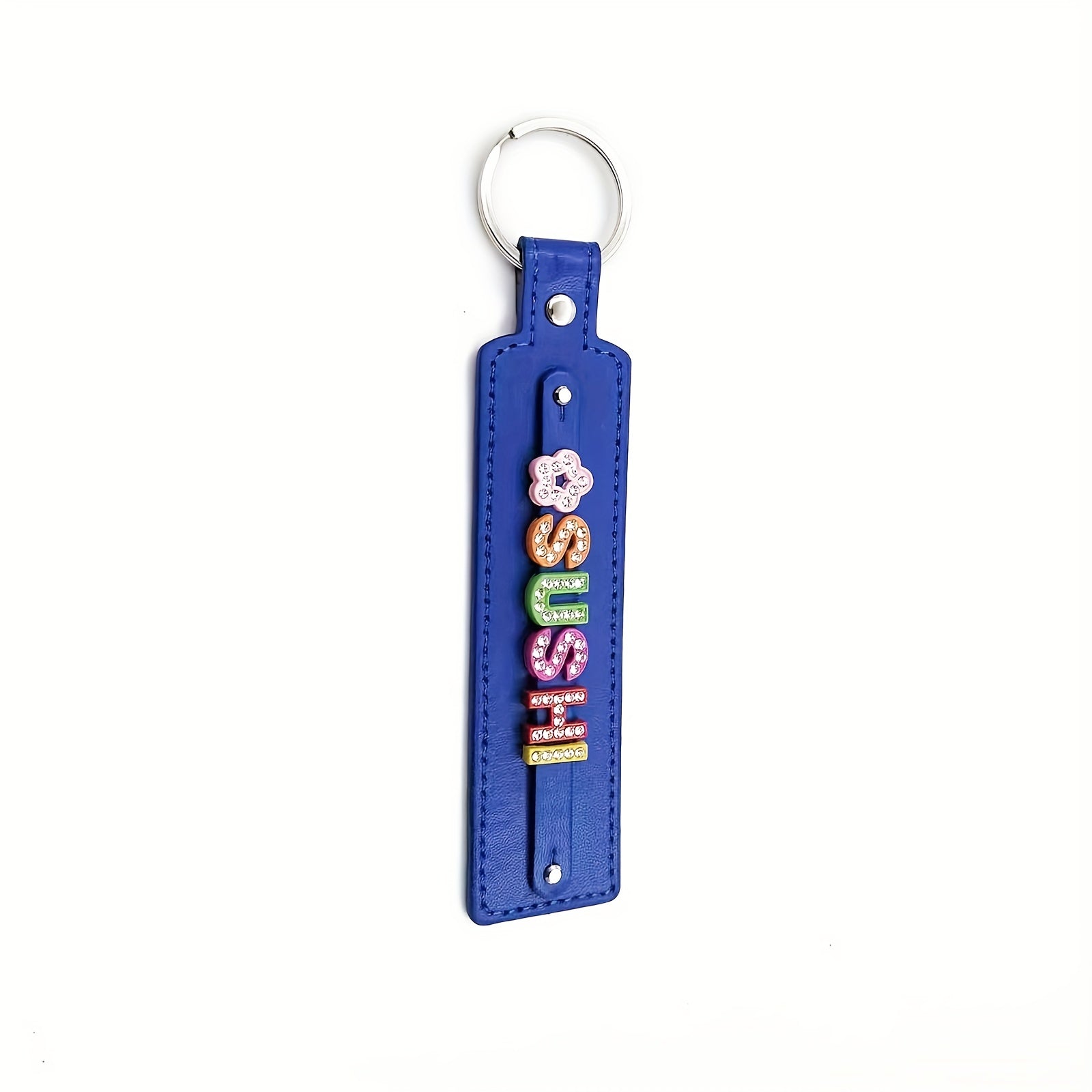 Personalized Pet Memorial Keychain with Rhinestone String - Up to 8 Letters