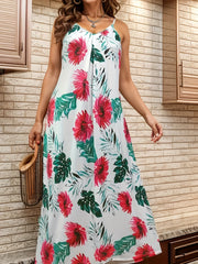  Tropical Print Cami Dress