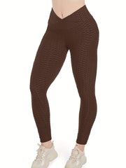 High Waist Yoga Pants Tummy Control Ruched Butt Lifting Leggings