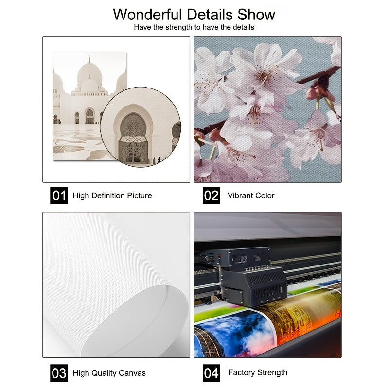 Bohemian Islamic Landscape Canvas Print Moroccan Mosque 8 3x11 8 Inches