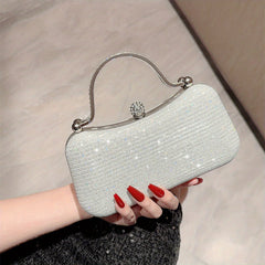 Rhinestone Glitter Chain Handbag Elegant Frame Purse