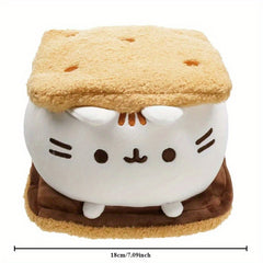 Realistic Cookie Cat Plush Toy with Hoodie