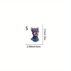 1pc Cartoon Dog Heat Transfer Sticker for DIY Clothes & T-Shirts