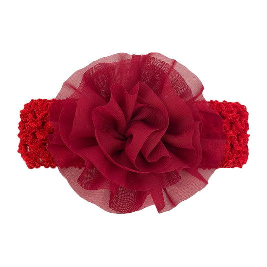 Chiffon Flower Baby Headscarf for 0-2 Year Olds