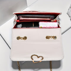 Quilted Chain Crossbody Bag Turn Lock Shoulder Bag Small Purses