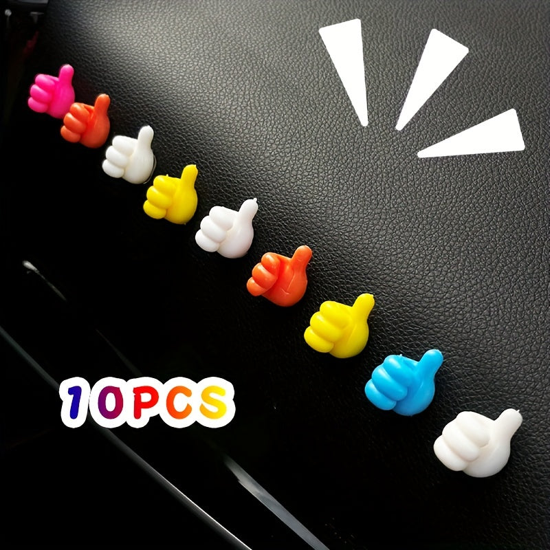 10pcs Car Home Random Thumb Cable Organizer Hook Hub