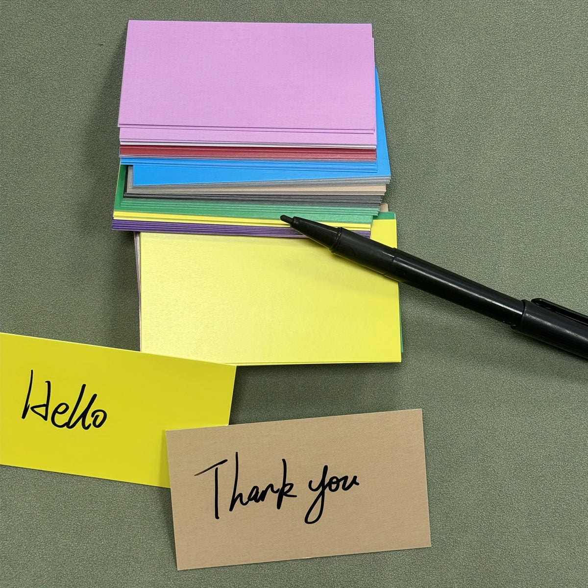 50pcs Colored Blank Handwritten Postcards Message Cards Memos