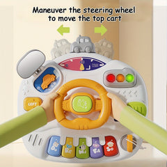 Kids Car Steering Wheel Toy with Music & Educational Activities