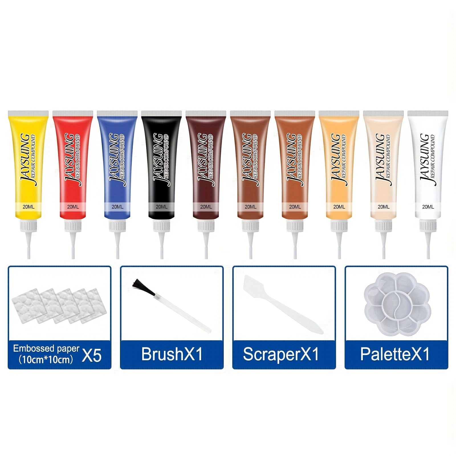 Faux Leather Touch Up Balm Set for Car, Bag, Shoes, Sofa
