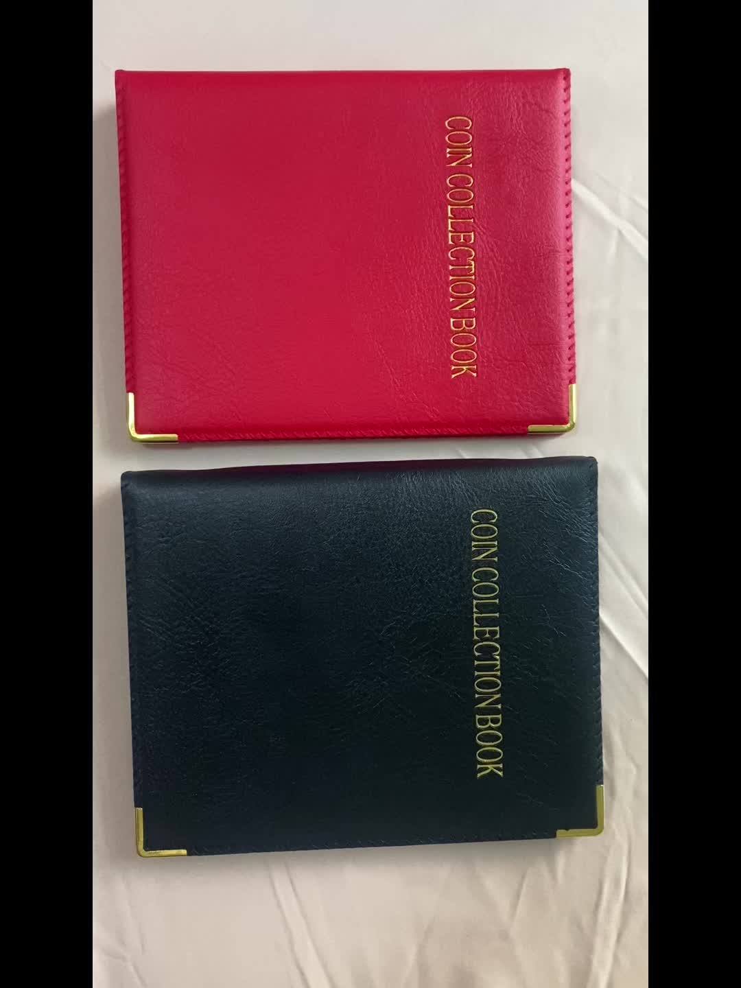 480 Grids Leather Binder Coin Collection Book Large Capacity Coin Storage