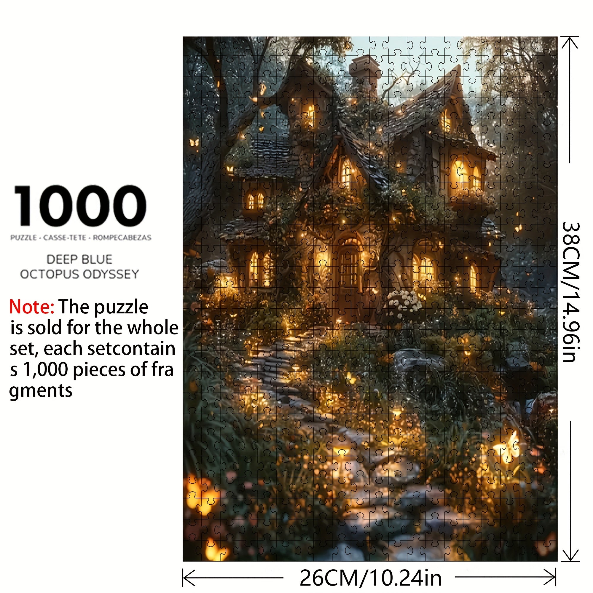 1000pcs Adult Seamless Puzzle Durable Portable Beginner Halloween