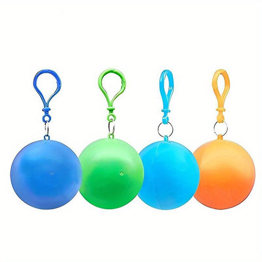 Waterproof Mini Raincoat Ball w/ Keychain for Adults