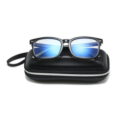 PU Leather Glasses Cases Anti Pressure Zipper Sports Sunglasses Box