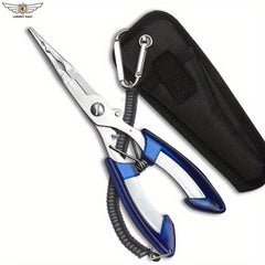 Stainless Steel Fishing Pliers: Scissors, Cutter, Hook Remover