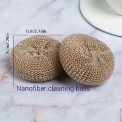 Nanofiber Cleaning Balls Spherical Durable for Kitchen Dishwashing