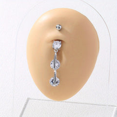 Heart Shape Belly Button Ring Dangle Body Piercing Jewelry