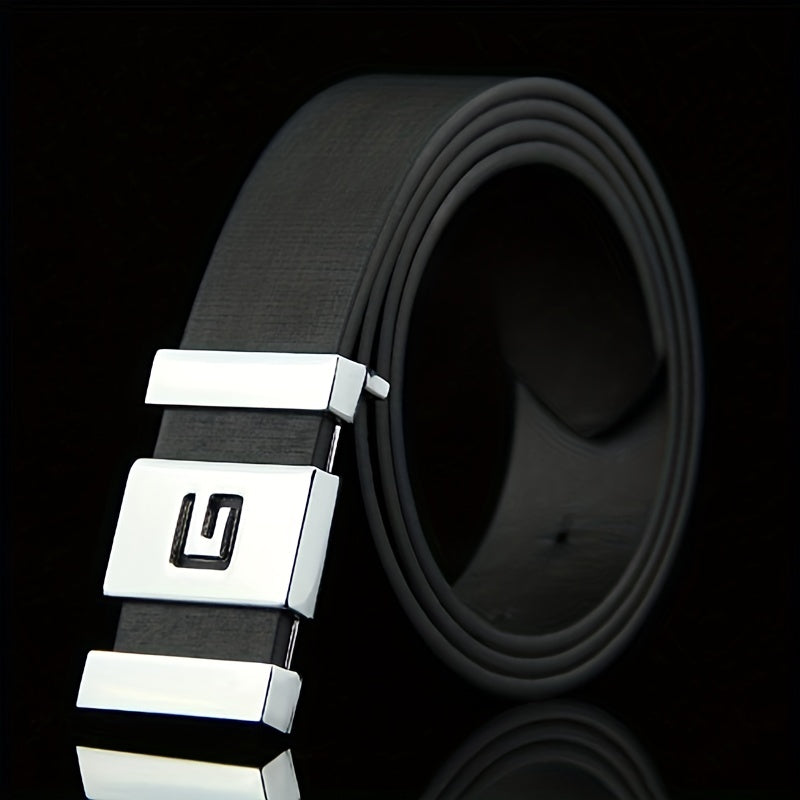 Men's Leather Belt for Work Business Gift for Dad and Husband