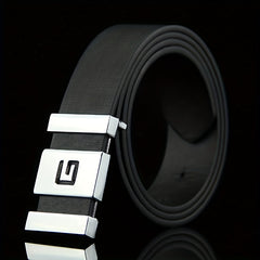 Men's Leather Belt for Work Business Gift for Dad and Husband