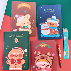 Christmas A5 Notebook Horizontal Line Subject Office Notepad