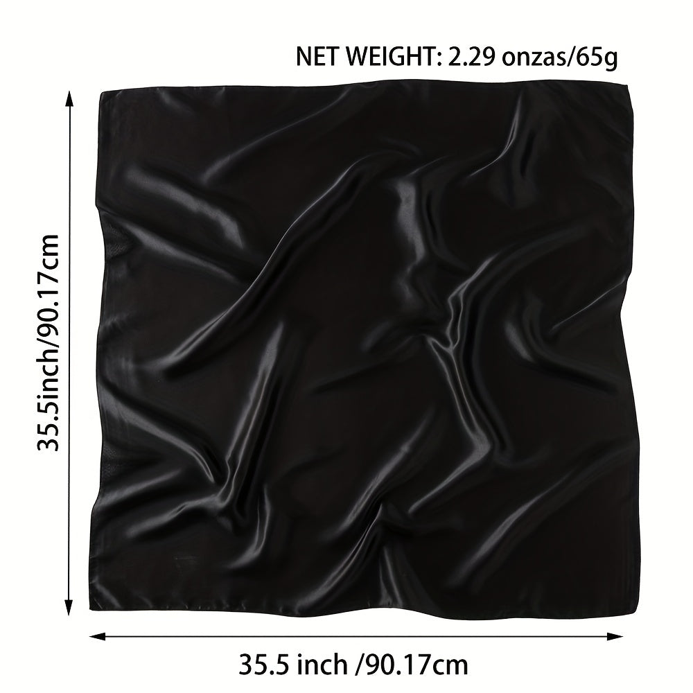 Satin Square Scarf Classic Casual Shawl Women Head Wrap Bandana