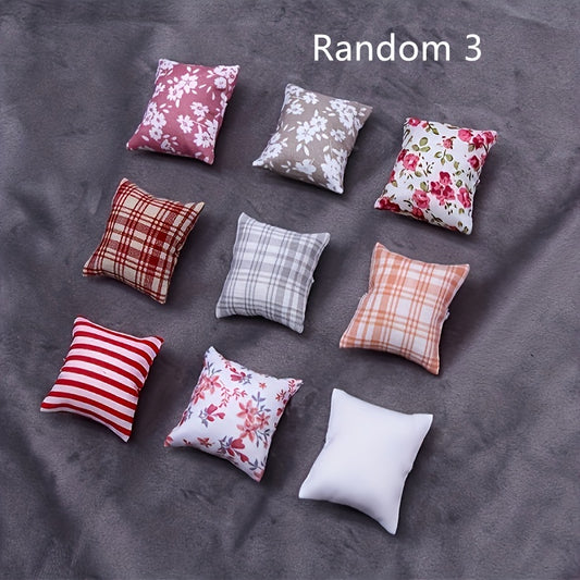 3pcs Dollhouse Mini Pillow Micro Sofa Cushion Ornament Photography Props
