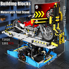 3D Motorcycle Test Stand Building Blocks Set Movie Themed Educational Toy