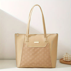 Argyle Embossed Quilted Tote Bag Women's Handbag