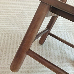Small Stool With Back Walnut Solid Wood Chair Adult