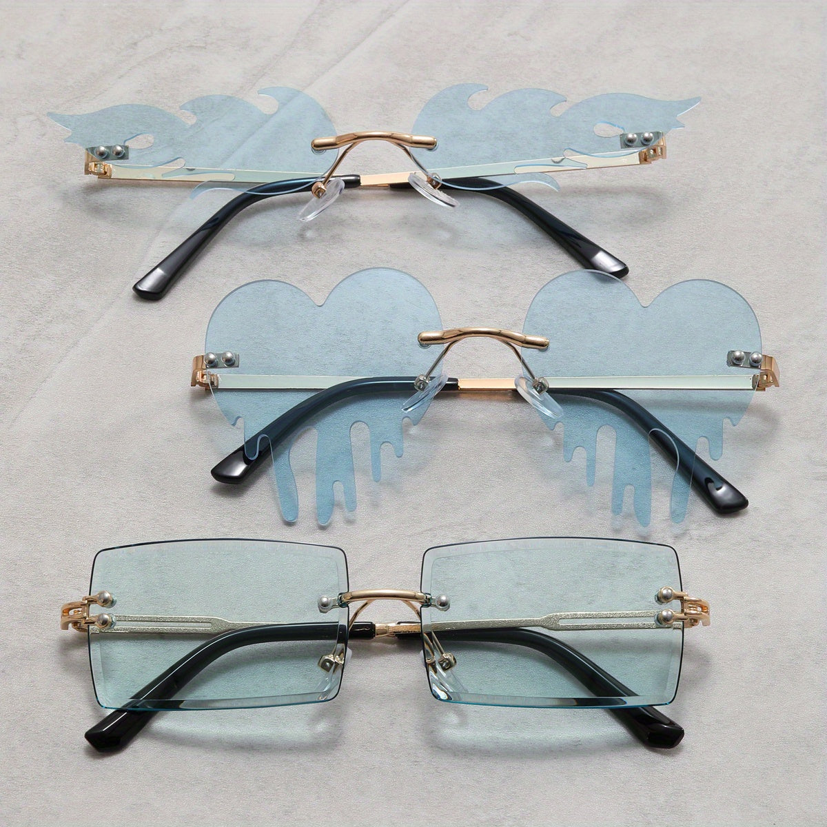 3 Pairs Men's Sunglasses, Street Photography & Party Beach Friends Shades