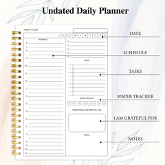 BUBU Daily Planner Undated To Do List Notebook Hourly Planner Schedule