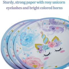 Unicorn Magic 16pc Party Supplies Set for Girls' Birthdays