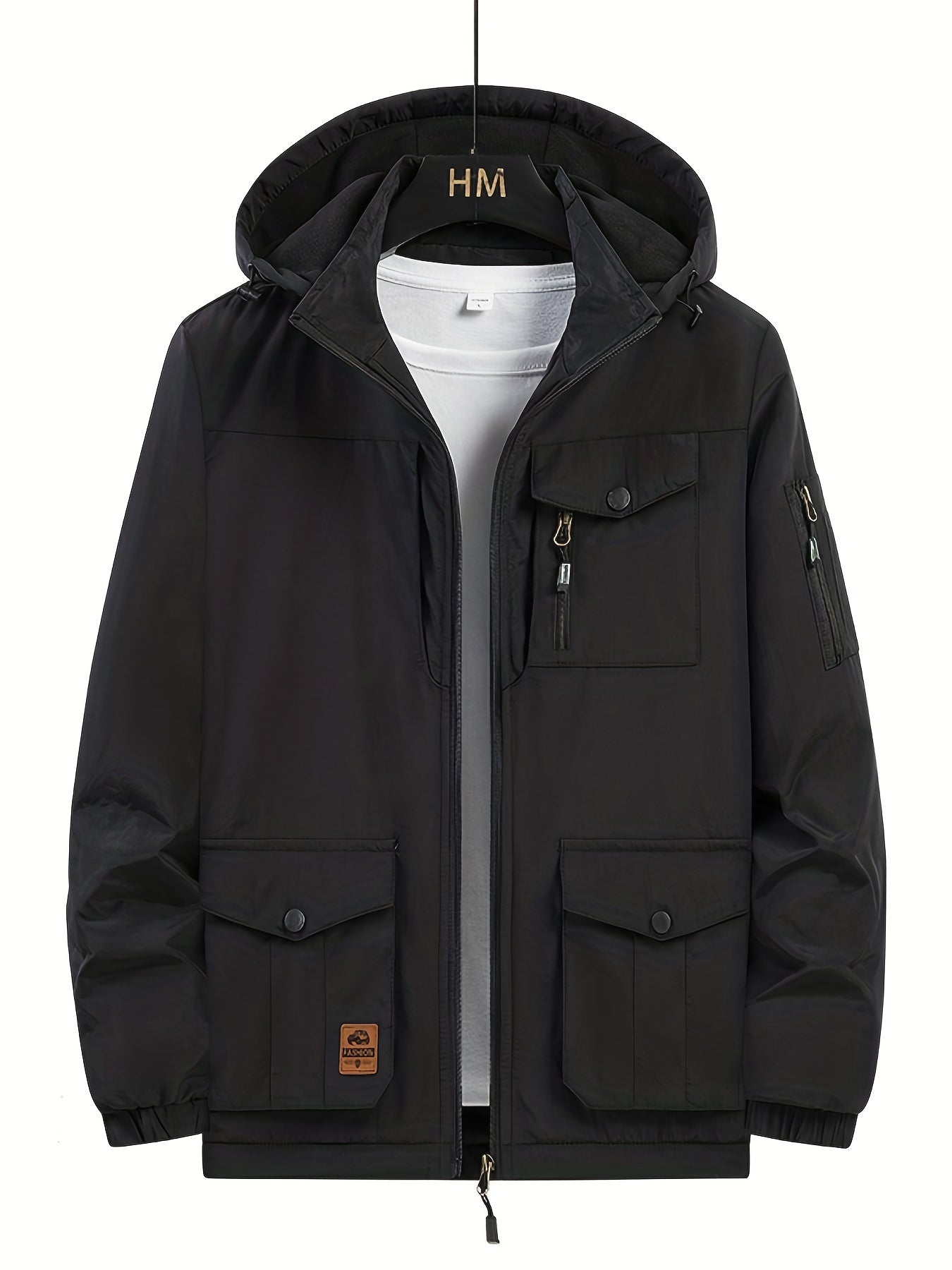 Men's Waterproof Hooded Jacket for Outdoor Activities