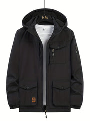 Men's Waterproof Hooded Jacket for Outdoor Activities