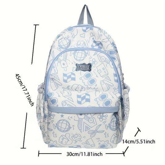 Large Capacity Graffiti Backpack for Women, College Students, Travel