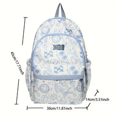 Large Capacity Graffiti Backpack for Women, College Students, Travel