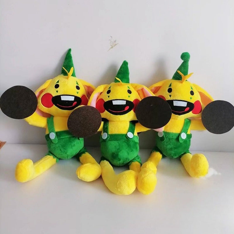 Yellow & Green Long Eared Rabbit Plush Toy, Soft Stuffed Animal for Kids