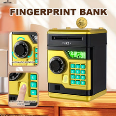 Secure Electronic Coin Bank with Password and Fingerprint Unlock