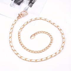 Chain Belt For Women Metal Waist Chain Faux Leather Belt